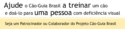 Ajude o C�o Guia Brasil a treinar um c�o e do�-lo para uma pessoa com defici�ncia visual. Seja um patrocinador ou colaborador do Projeto C�o Guia Brasil.